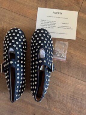 Raboesy studded flats size 36